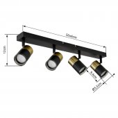 Spot/Plafoniera 4 becuri GU10 BRISBON 57850-4 Globo