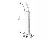 Stalp exterior led 12W PALANGA 7506 Rabalux