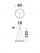 Suspensie 1 bec led 40W DOBI 9030643 Nova Luce