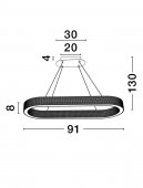 Suspensie 1 bec led 71W KLEPSIDRA 9019743 Nova Luce