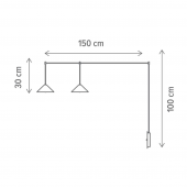 Suspensie 2 becuri E27 SPREAD KL101065 Klausen