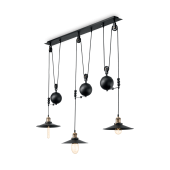 Suspensie vintage 3 becuri E27 UP AND DOWN 136349 IDEAL LUX