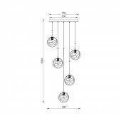 Suspensie 5 becuri G9 BV01-00023 Braytron