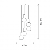 Suspensie 5 becuri E27 LOVELY KL115007 Klausen
