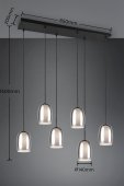 Suspensie 6 becuri E14 BARRET 317500654 Trio