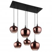 Suspensie 6 becuri E27 MAXY 15548-6HG Globo