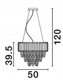 Suspensie clasica 6 becuri 14 MAGNOLIA 9824075 NOVA LUCE