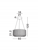Suspensie clasica led 47W AVELIN 9019765 Novaluce