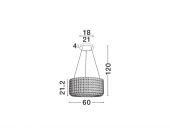 Suspensie clasica led 47W AVELIN 9019766 Novaluce