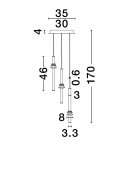 Suspensie LED 18W ATMOSFERA 9236406 NOVA LUCE