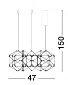 Suspensie LED 21.6W NEBULA 9695212 NOVA LUCE