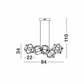 Suspensie LED 25W NEBULA 9186900 NOVA LUCE