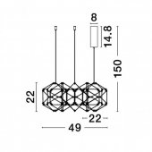 Suspensie LED 25W NEBULA 9186901 NOVA LUCE