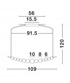 Suspensie LED 28W PERLA 9186914 NOVA LUCE