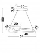 Suspensie led 30W IMAR 9001107 Nova Luce