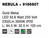 Suspensie LED 33.6W NEBULA 9186807 NOVA LUCE