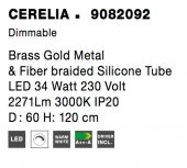 Suspensie LED 34W CERELIA 9082092 NOVA LUCE