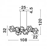 Suspensie LED 34W NEBULA 9186902 NOVA LUCE