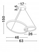 Suspensie led 36W IMAR 9001108 Nova Luce