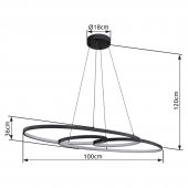 Suspensie led 39W CCT SPIRA 67177-40 Globo