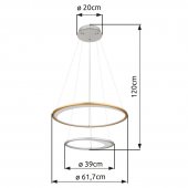 Suspensie led 40W cu telecomanda CCT UMBRA 67333-44H Globo