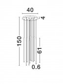 Suspensie led 41W STILVI 9232153 Nova Luce