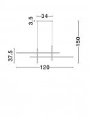 Suspensie led 43W ANTAMA 9001111 Nova Luce