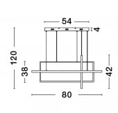 Suspensie led 59W cu telecomanda CLEA 9756719 NOVA LUCE