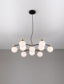 Suspensie moderna 10 becuri G9 OVALINO 9620161 NOVA LUCE