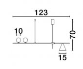 Suspensie moderna 3 becuri SWAY 9501237 NOVA LUCE