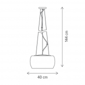Suspensie moderna 5 becuri G9 ANGELINA 142013 Klausen