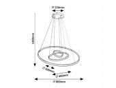 Suspensie moderna led 100W cu telecomanda ISAURE 72306 Rabalux