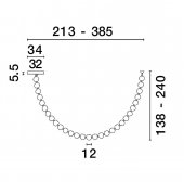 Suspensie moderna LED 119W IFOS 9186813 NOVA LUCE
