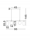 Suspensie moderna led 19W AELIA 9009142 Novaluce