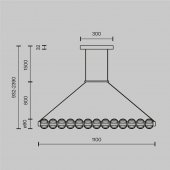 Suspensie moderna led 22W AMULET MOD555PL-L18G3K Maytoni