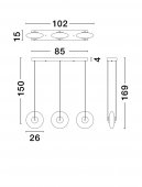 Suspensie moderna LED 24W SKIA 9416945 NOVA LUCE