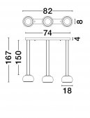Suspensie moderna LED 25W BIOS 9416955 NOVA LUCE