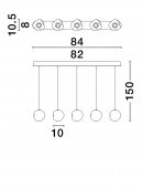 Suspensie moderna LED 25W IFOS 9511013 NOVA LUCE