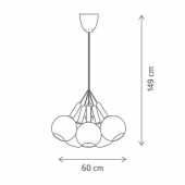 Suspensie moderna led 30W BALLS 142001 Klausen