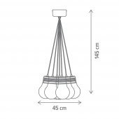Suspensie moderna led 30W BULBS 142007 Klausen