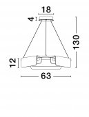 Suspensie moderna LED 34W AIDER 9019758 NOVA LUCE