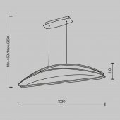 Suspensie moderna led 34W BREEZE MOD281PL-L34BS3K Maytoni