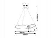 Suspensie moderna led 36W EMILION 72296 Rabalux