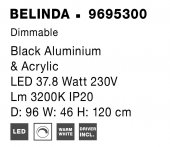 Suspensie moderna LED 37.8W BELINDA 9695300 NOVA LUCE
