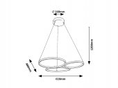 Suspensie moderna led 38W FORMAND 72297 Rabalux