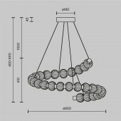 Suspensie moderna led 40W AMULET MOD555PL-L35G3K Maytoni