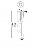 Suspensie moderna LED 40W SKIA 9416947 NOVA LUCE