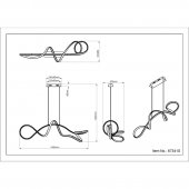Suspensie moderna led 40W SWIRL 67341S Globo
