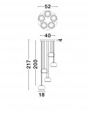 Suspensie moderna LED 41W BIOS 9416956 NOVA LUCE