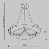 Suspensie moderna led 45W BREEZE MOD281PL-L45BS3K Maytoni
